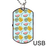 Summer Pattern Texture Vibes Dog Tag USB Flash (One Side) Front