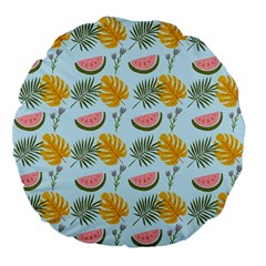 Summer Pattern Texture Vibes Large 18  Premium Flano Round Cushions by Apen