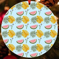 Summer Pattern Texture Vibes Uv Print Acrylic Ornament Round by Apen