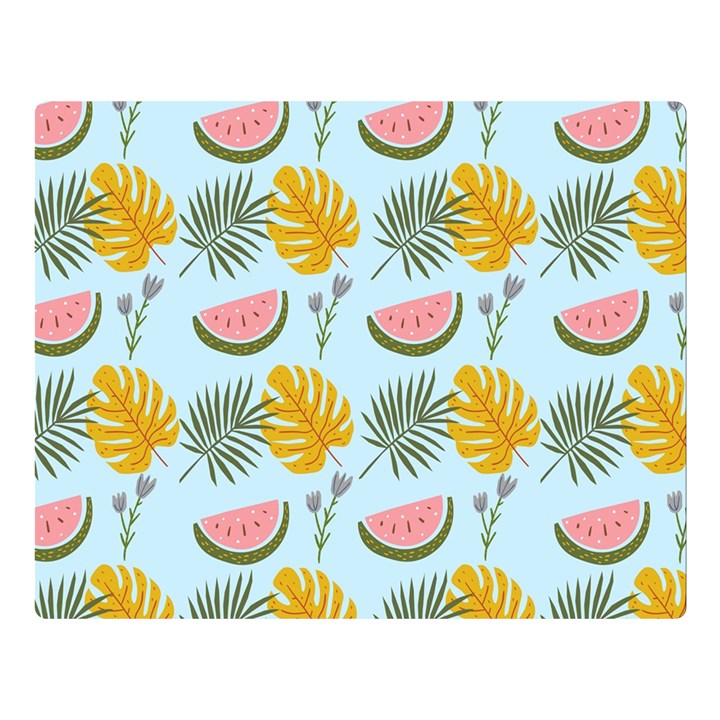 Summer Pattern Texture Vibes Premium Plush Fleece Blanket (Large)