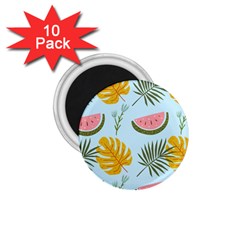 Watermelon Leaves Fruit Foliage 1 75  Magnets (10 Pack)  by Apen