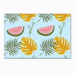 Watermelon Leaves Fruit Foliage Postcards 5  X 7  (pkg Of 10) by Apen