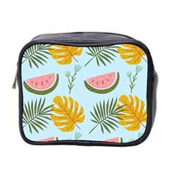 Watermelon Leaves Fruit Foliage Mini Toiletries Bag (two Sides) by Apen