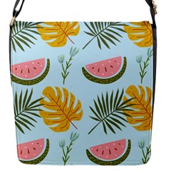 Watermelon Leaves Fruit Foliage Flap Closure Messenger Bag (s) by Apen