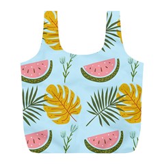 Watermelon Leaves Fruit Foliage Full Print Recycle Bag (l) by Apen