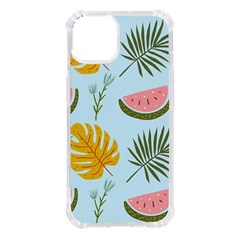 Watermelon Leaves Fruit Foliage Iphone 14 Tpu Uv Print Case by Apen