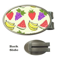 Fruits Pattern Background Food Money Clips (Oval) 