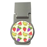 Fruits Pattern Background Food Money Clips (Round)  Front