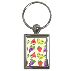 Fruits Pattern Background Food Key Chain (rectangle) by Apen