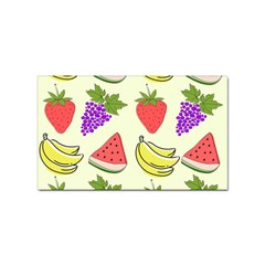 Fruits Pattern Background Food Sticker Rectangular (100 Pack) by Apen