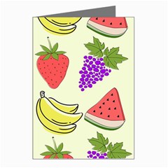 Fruits Pattern Background Food Greeting Cards (Pkg of 8)