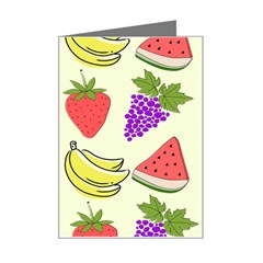 Fruits Pattern Background Food Mini Greeting Card