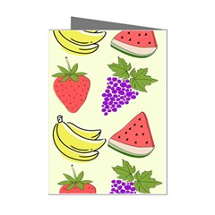 Fruits Pattern Background Food Mini Greeting Cards (Pkg of 8)