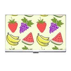 Fruits Pattern Background Food Business Card Holder