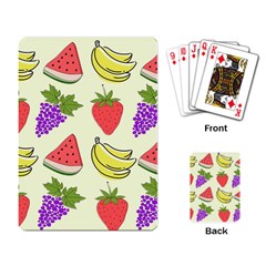 Fruits Pattern Background Food Playing Cards Single Design (Rectangle)