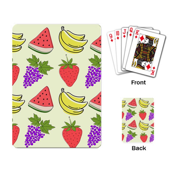 Fruits Pattern Background Food Playing Cards Single Design (Rectangle)