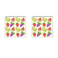 Fruits Pattern Background Food Cufflinks (Square)