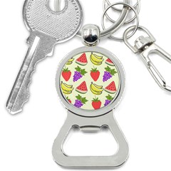 Fruits Pattern Background Food Bottle Opener Key Chain by Apen