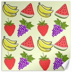 Fruits Pattern Background Food Canvas 12  x 12 