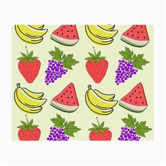 Fruits Pattern Background Food Small Glasses Cloth (2 Sides)