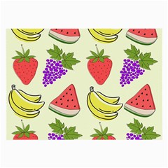 Fruits Pattern Background Food Large Glasses Cloth by Apen