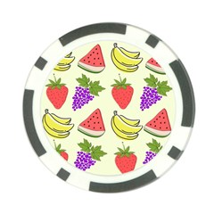 Fruits Pattern Background Food Poker Chip Card Guard by Apen