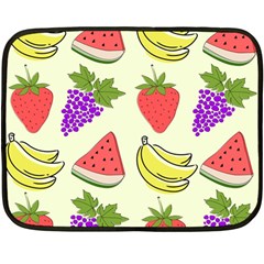 Fruits Pattern Background Food Two Sides Fleece Blanket (mini) by Apen