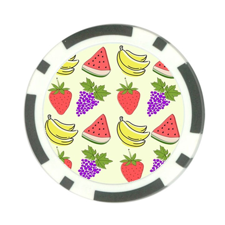 Fruits Pattern Background Food Poker Chip Card Guard (10 pack)