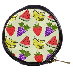 Fruits Pattern Background Food Mini Makeup Bag