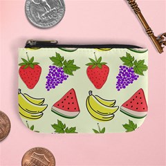 Fruits Pattern Background Food Mini Coin Purse