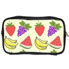 Fruits Pattern Background Food Toiletries Bag (one Side) by Apen