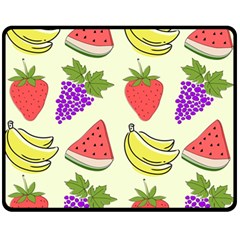 Fruits Pattern Background Food Fleece Blanket (medium) by Apen