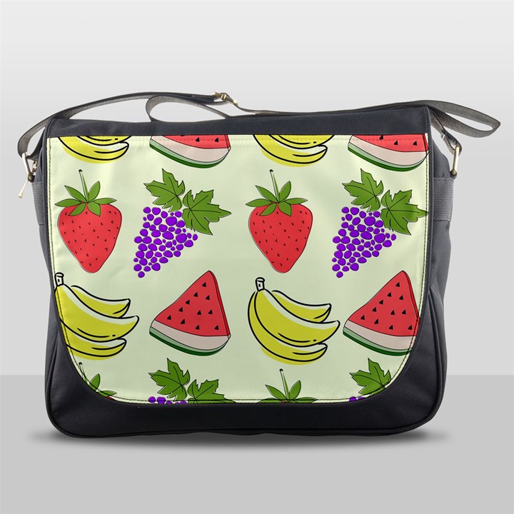 Fruits Pattern Background Food Messenger Bag