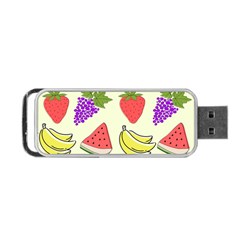 Fruits Pattern Background Food Portable Usb Flash (one Side) by Apen