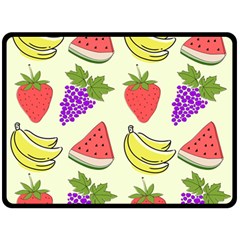 Fruits Pattern Background Food Two Sides Fleece Blanket (large) by Apen