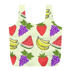 Fruits Pattern Background Food Full Print Recycle Bag (L)