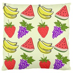 Fruits Pattern Background Food Standard Premium Plush Fleece Cushion Case (one Side) by Apen