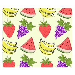 Fruits Pattern Background Food Two Sides Premium Plush Fleece Blanket (Small)