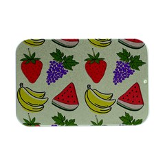 Fruits Pattern Background Food Open Lid Metal Box (Silver)  