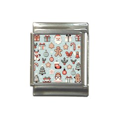 Christmas Cartoon Pattern Italian Charm (13mm) by Apen