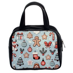 Christmas Cartoon Pattern Classic Handbag (two Sides) by Apen