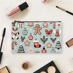 Christmas Cartoon Pattern Cosmetic Bag (medium) by Apen