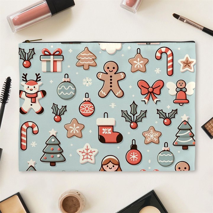 Christmas Cartoon Pattern Cosmetic Bag (XL)