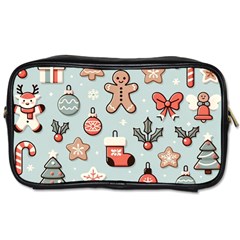 Christmas Cartoon Pattern Toiletries Bag (one Side) by Apen