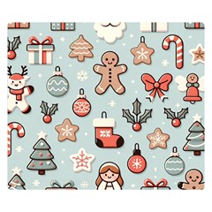 Christmas Cartoon Pattern Two Sides Premium Plush Fleece Blanket (small) by Apen