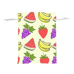 Fruits Pattern Background Food Lightweight Drawstring Pouch (M)