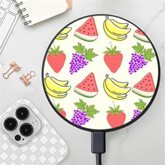 Fruits Pattern Background Food Wireless Fast Charger(black) by Apen