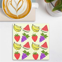 Fruits Pattern Background Food UV Print Square Tile Coaster 