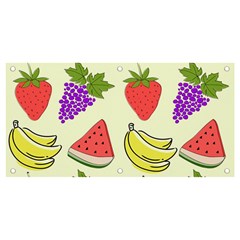 Fruits Pattern Background Food Banner and Sign 4  x 2 