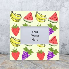 Fruits Pattern Background Food White Box Photo Frame 4  X 6  by Apen